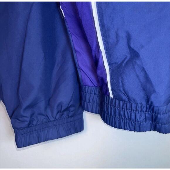 Vintage Adidas Windbreaker Track Jacket Hoodie White Stripe Y2K Size Large - Picture 12 of 14